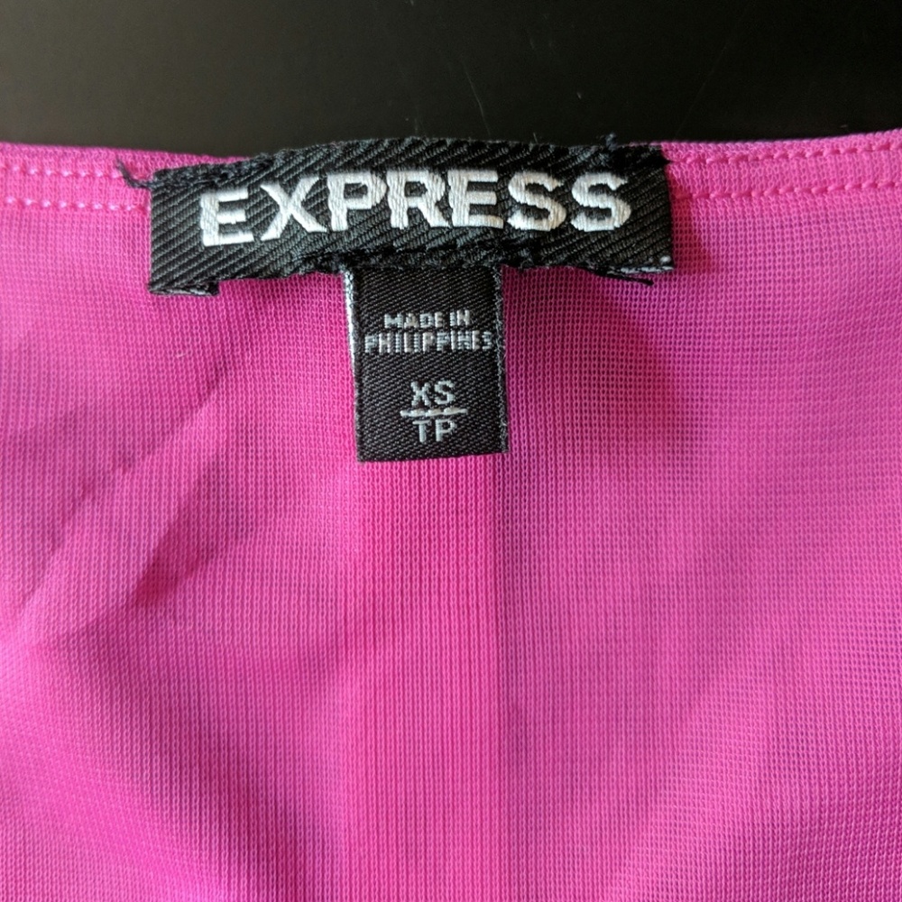 Express Fuchsia Chiffon Tank - Picture 3 of 3